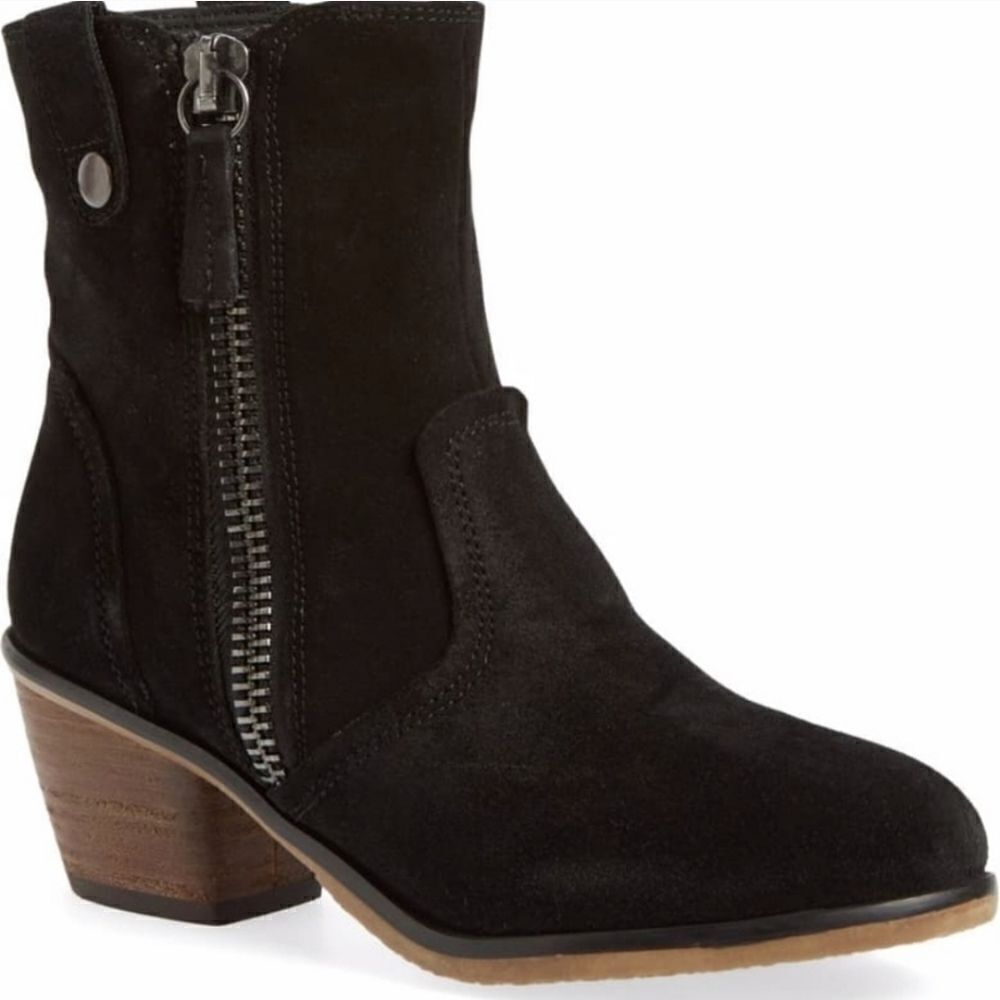 Steve Madden Black Suede Leather Windey Boots‎ 9.5